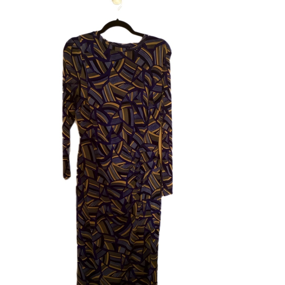 Kasper Women’s Printed Faux Wrap Dress